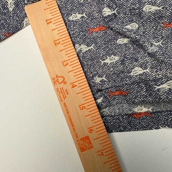 Columbia PFG Swim Trunks Mens XL Blue Fish Print Lined Board Shorts - Picture 3 of 6